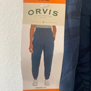 ORVIS  Women’s 100% Tencel Blue Joggers pants Relaxed Fit Size XXL NWT